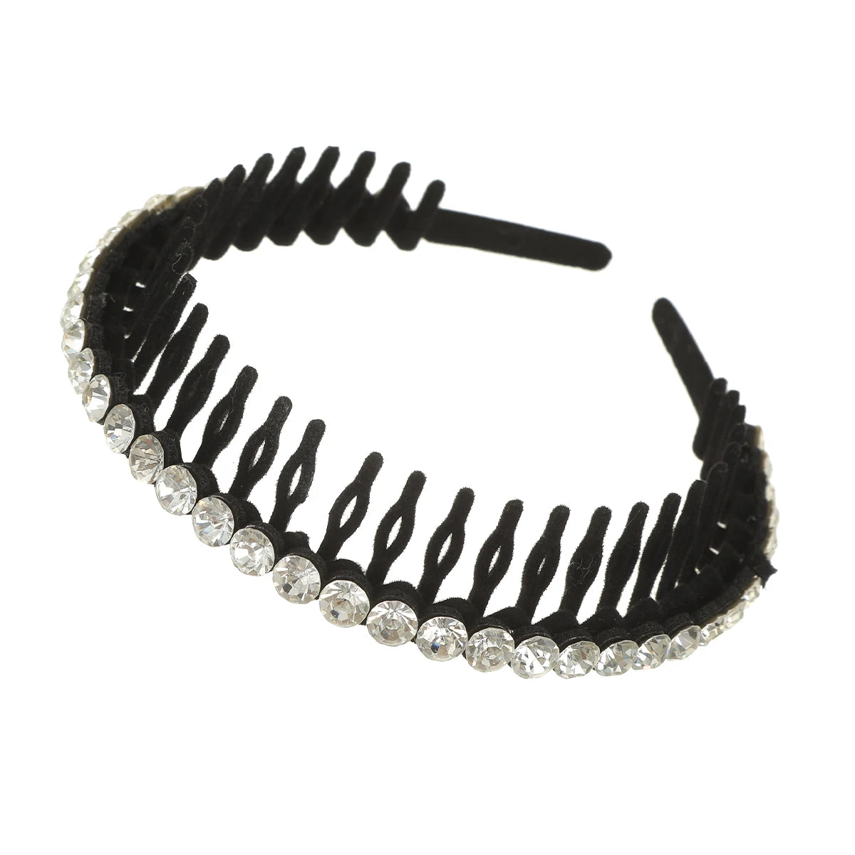 Luxury Non-slip Rhinestone Hair Hoops Bands Women Tooth Elastic Headbands For Women Shiny Hair Hoops Bezel Accessories