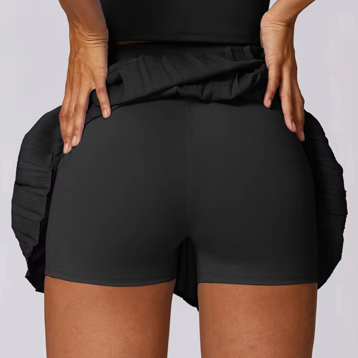 High Waisted Pleated Tennis Skirts with Pockets, Tummy Control, Casual Liner Skorts