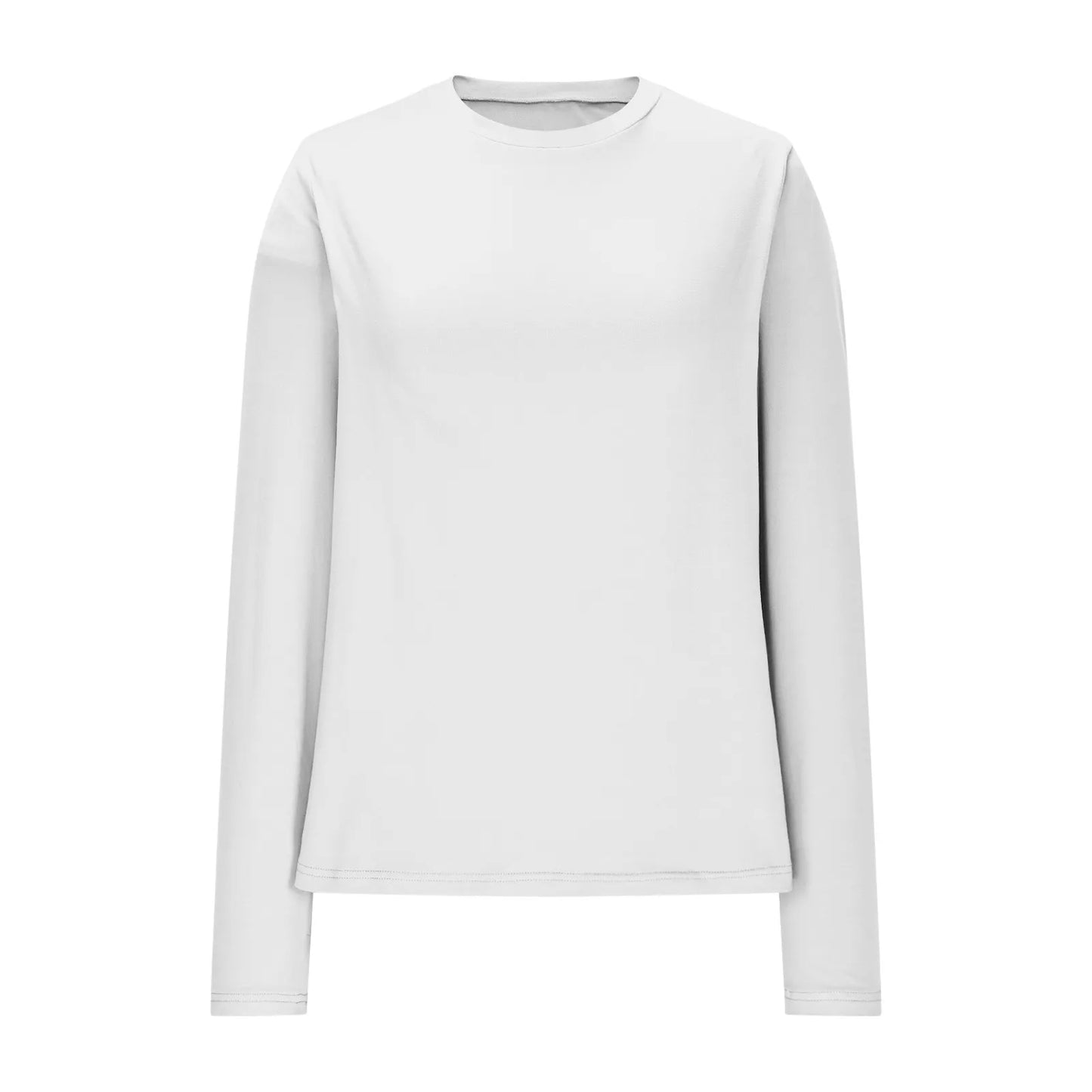 Casual Long Sleeve Women T-Shirt Round Neck  T Shirts Elegant Ladies Glove Finger Tees Tops
