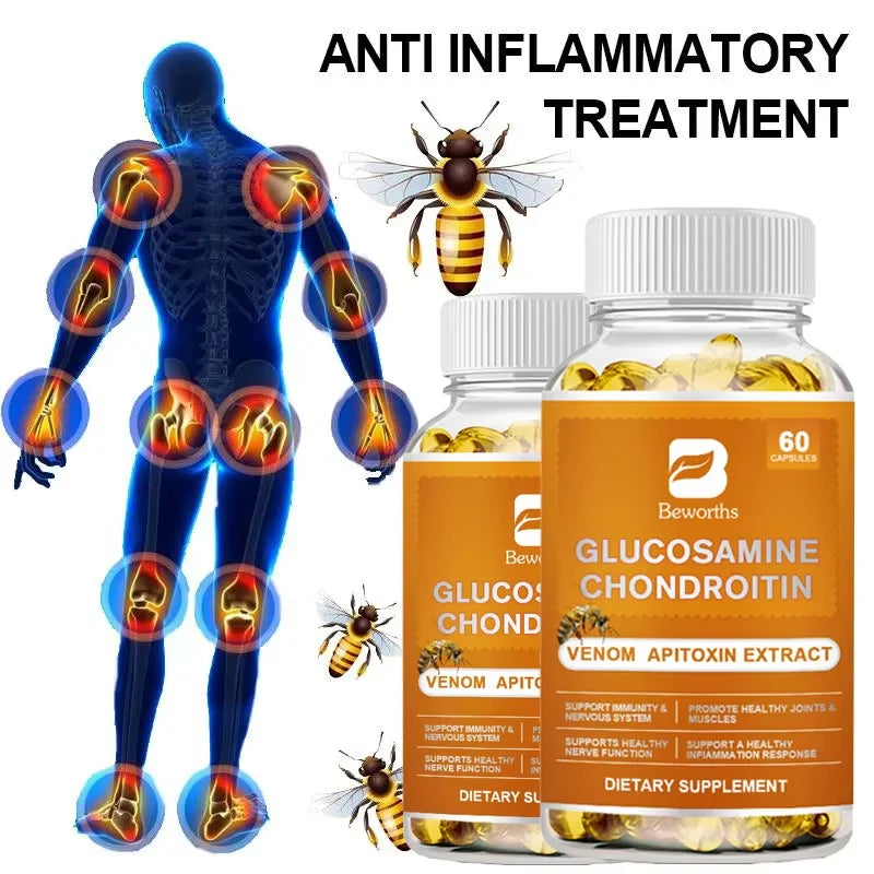 Dietary Supplement – Glucosamine & Chondroitin with Bee Venom – 120 Capsules