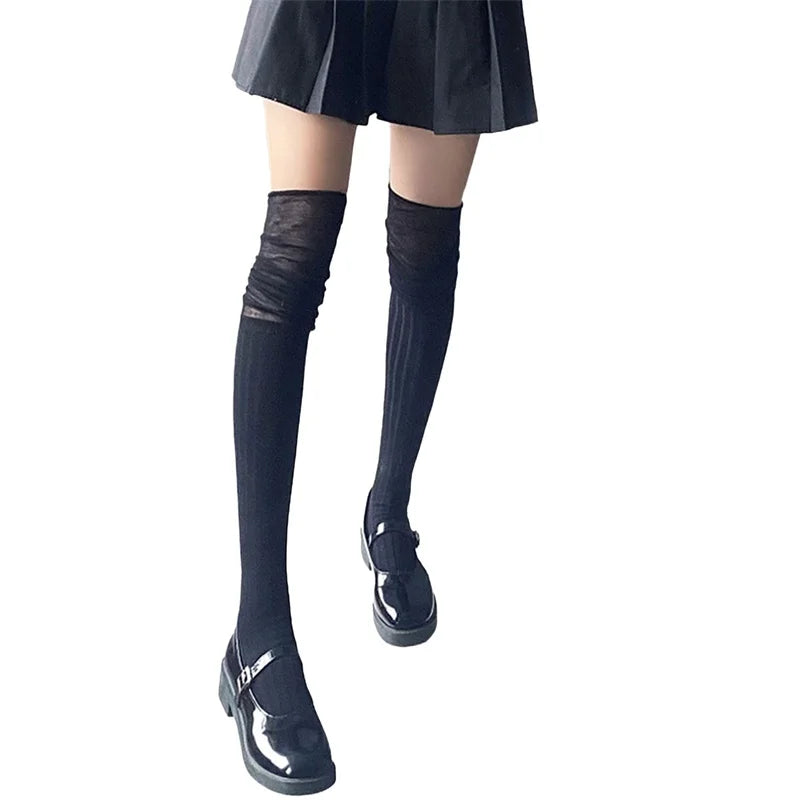 Cable Knit Over Knee Socks Soft Stretchy Stocking Thigh High Leg Warmers