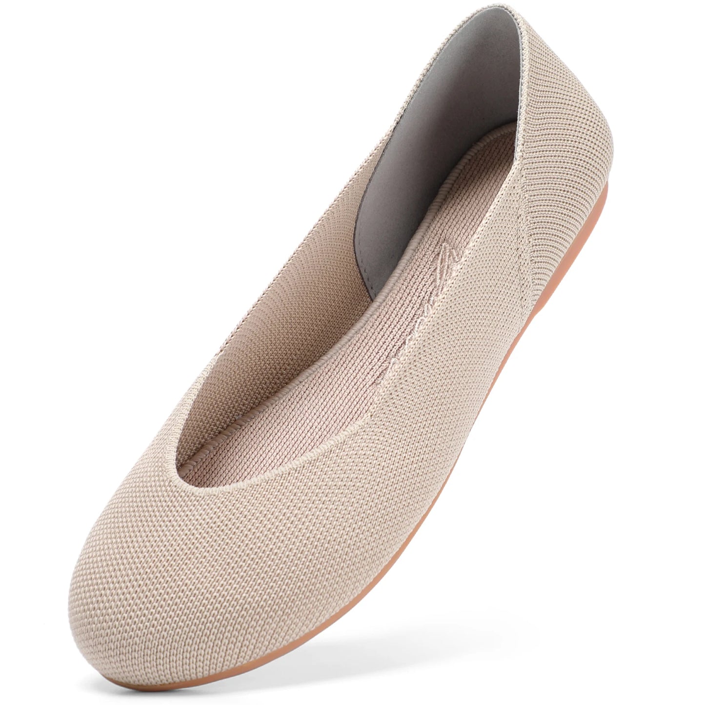Ballet Flats Comfortable Knit Flat Shoes for Office Work Washable Casual Dress Shoes