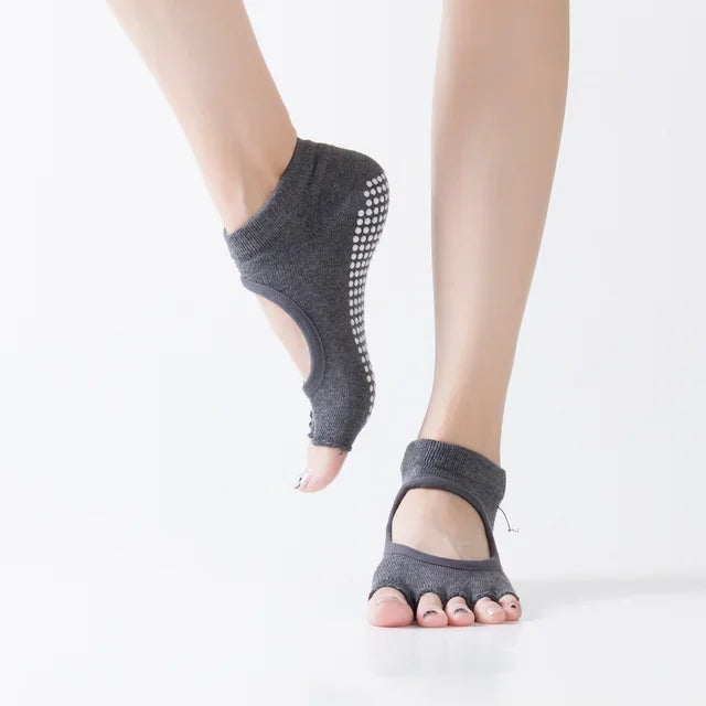 Toeless Non Slip Grip Socks for Yoga  Pilates Fitness Gym Sports Anti Slip  Socks