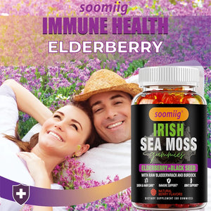 Irish Sea Moss Gummies - Helps soothe joints, promotes skin, nails, heart, improves blood sugar, lowers cholesterol