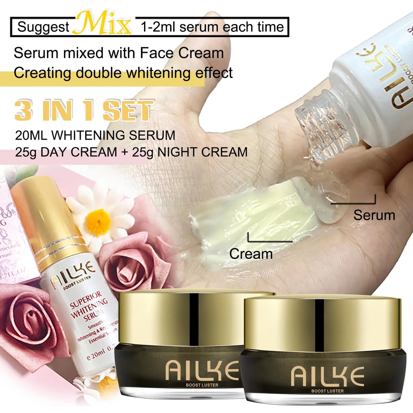 Face Cream, Reduce Dark Spots, Sun Spots, Inhibit Melanin, With Collagen, Glutathione, For All Skin Types