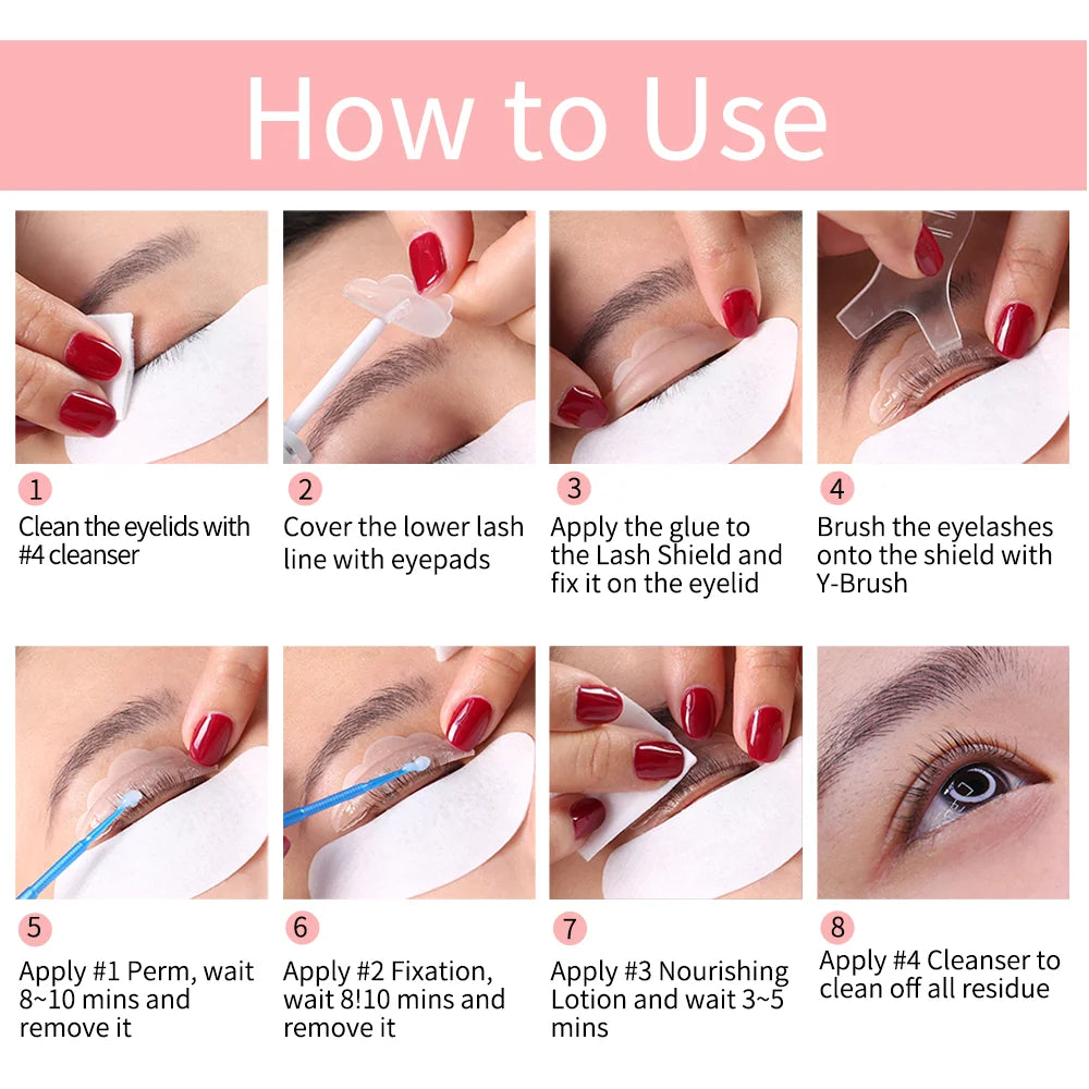 Lash Lift Kit Lifting Eyelashes Lasting 6-8 Weeks Lash Perm Eyelash Enhancer Makeup Tools