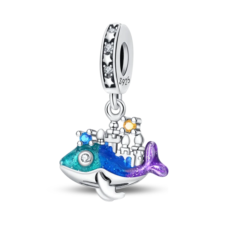 Luminous Ocean Series 925 Silver Turtle Charm Suitable for Pandora Bracelet