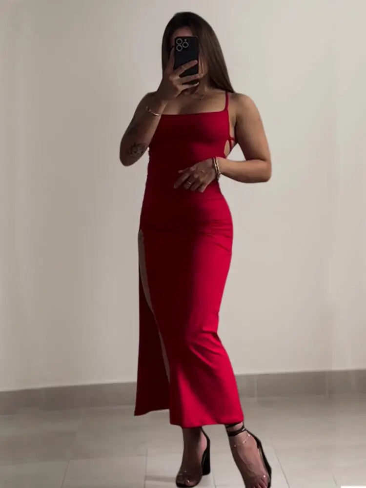 explosive dress summer high sensibility halter strap hip dress