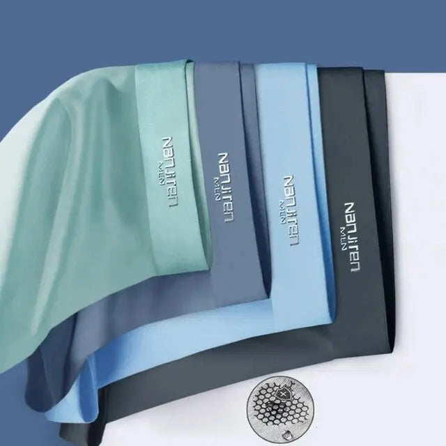 4pcs Boxers Men Underwear Ice Silk Boxer Graphene Man Underpants Breathable Men's Ultrathin Male Boxer Shorts Trunk