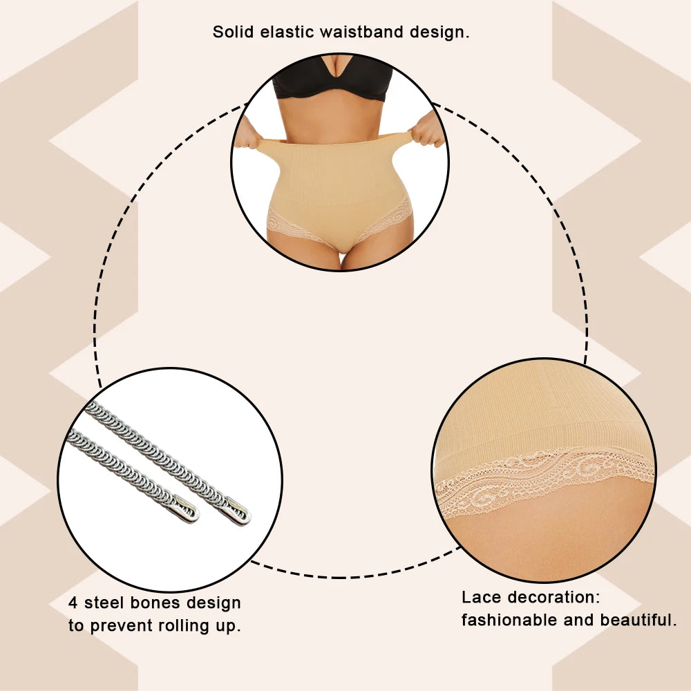 High Waist Seamless Panties  Shapewear Tummy Control Briefs  Bodyshaper