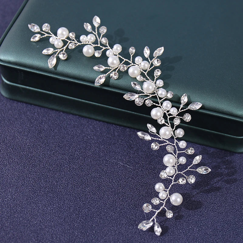 Pearls Crystal Handmade Headbands Fashion  Hair Accessories Hairbands Rhinestone Head Jewelry