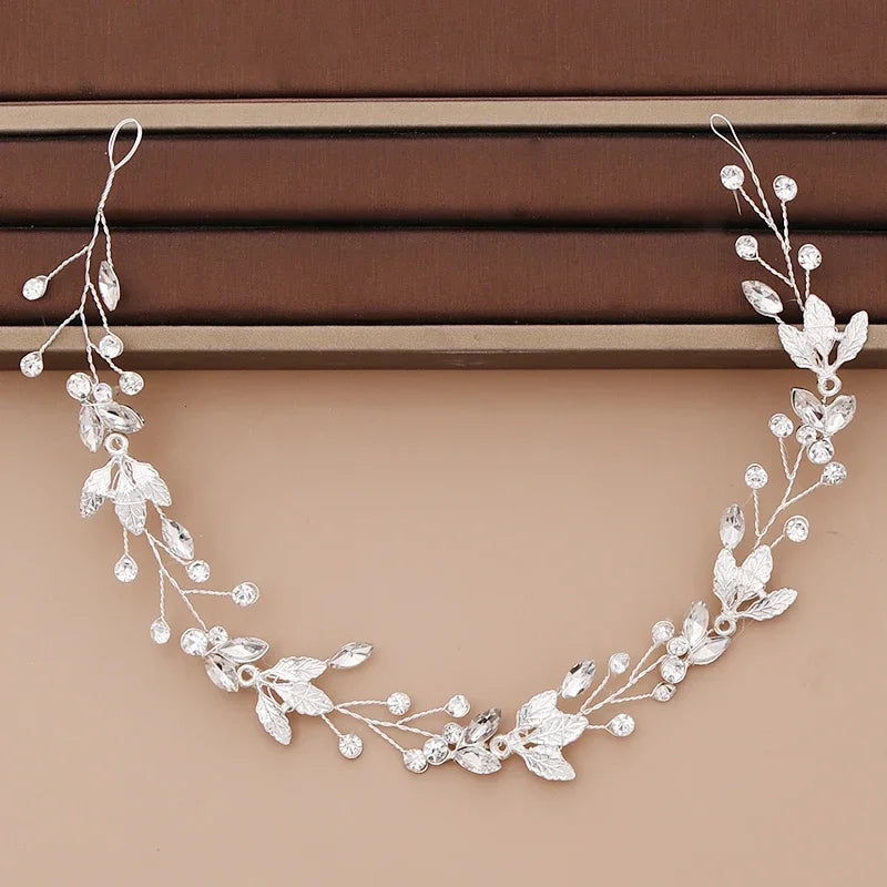Pearl Headband  Hair Accessories Rhinestone Crystal Wedding Headband For Women Bride Head piece Hair Jewelry
