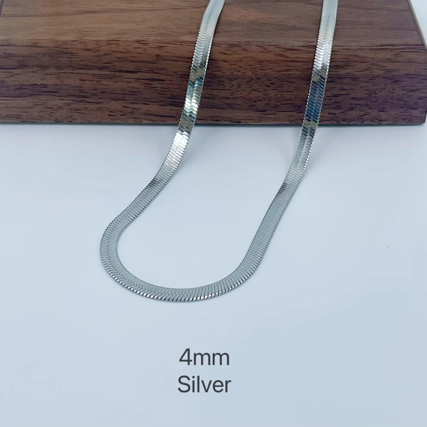 Minimalist Unisex Snake Chain Necklace Choker Stainless Steel Herringbone Gold Color Fashion Jewelry Gift For Women and Men