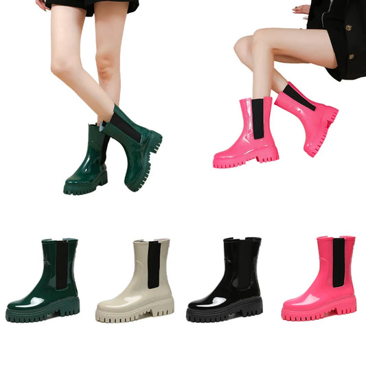 Rain Boots Mid Calf Garden Shoes Waterproof Rain Shoes Anti-slipping