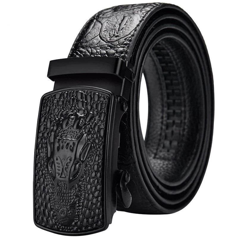 Fashion Alloy Women Belts  Luxury for Genuine Leather Style Pin Buckle Jeans Decorative Retro Punk