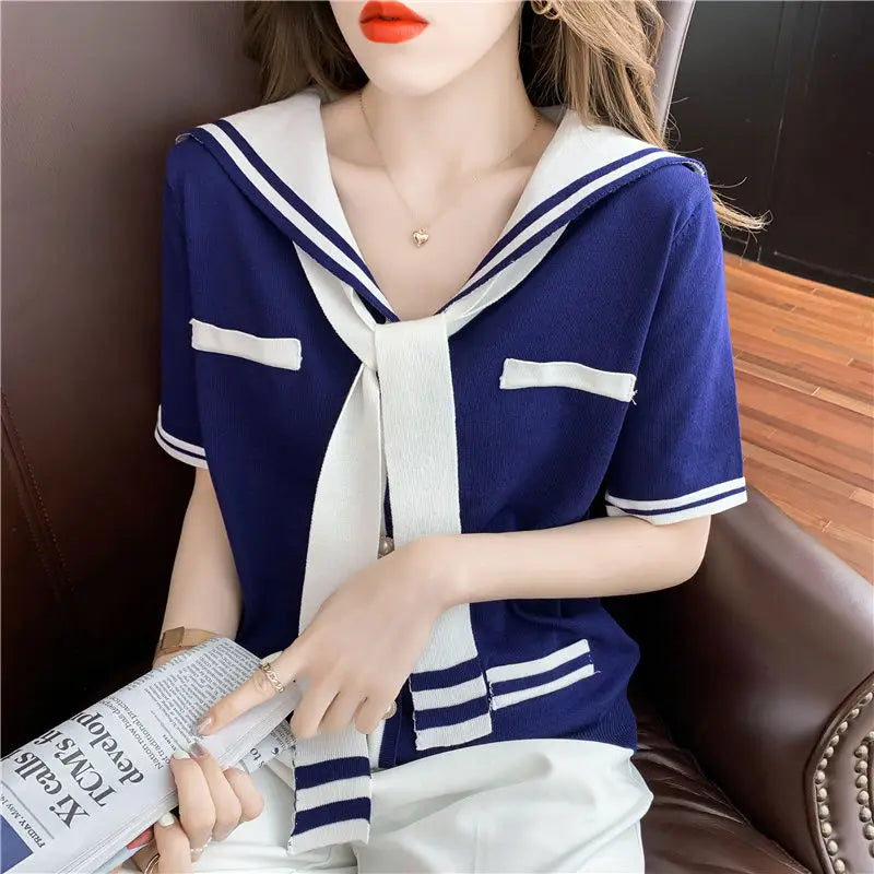 V-Neck Spliced Lace Up