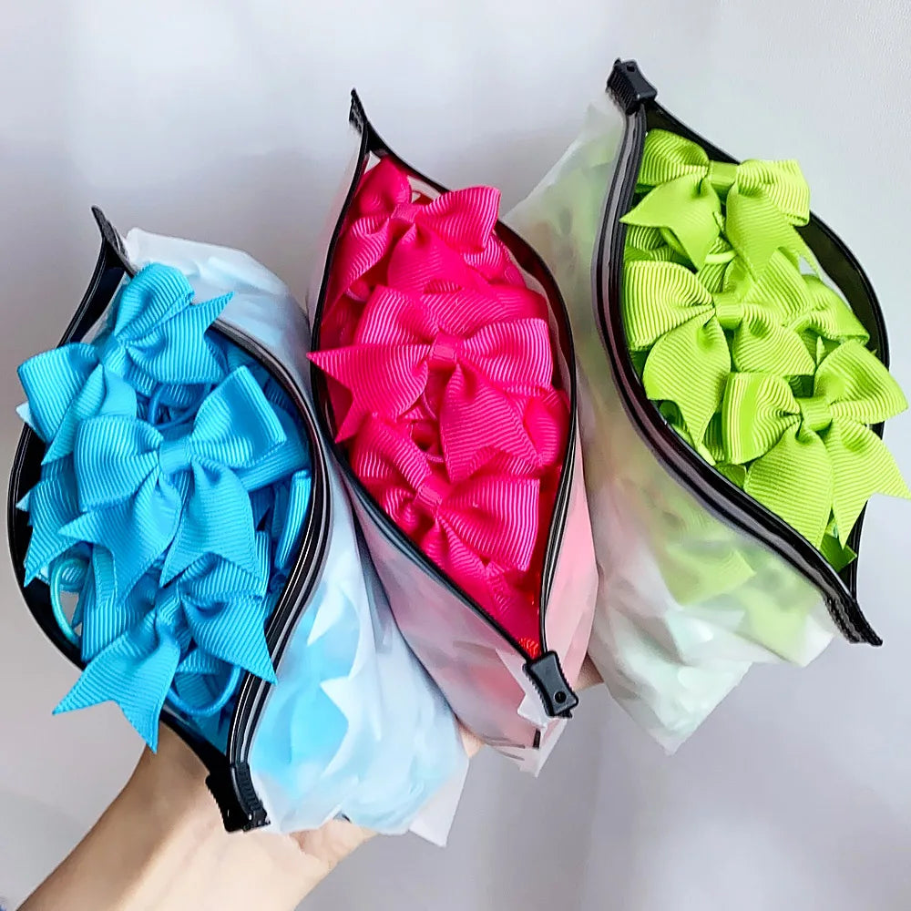 5/10/20Pcs Mini Solid Bows Elastic Hair Bands Small Rubber Band Hair Rope Ponytail Holder Headwear Hair Accessories