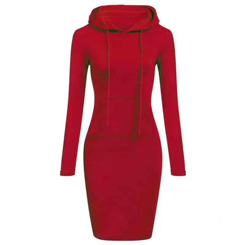 Ladies Dress Autumn Women's Hooded Dresses Hoodies Women's Sweatshirts Women's Hoodies Dress Tops