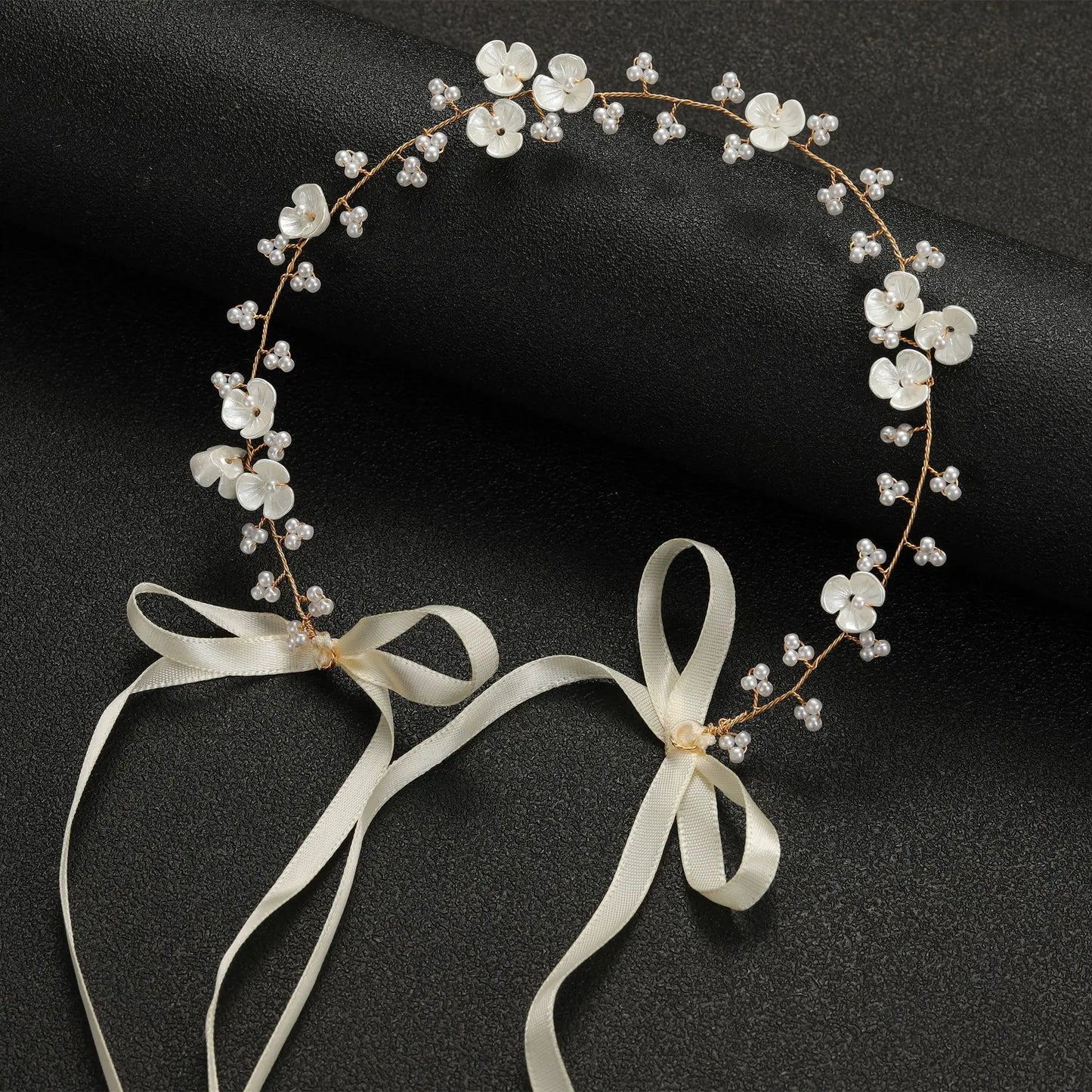 Elegant Women Hair Accessories  Headband Crystal Pearl Hairband Head Ornament Ladies  Hair Jewelry