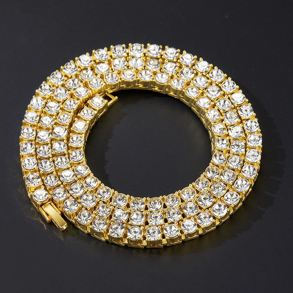 Classical 4MM Tennis Chain Iced Out Bracelet or Necklace Men Fashion Hip Hop Jewelry Women 8/16/18/20/24inch Choker