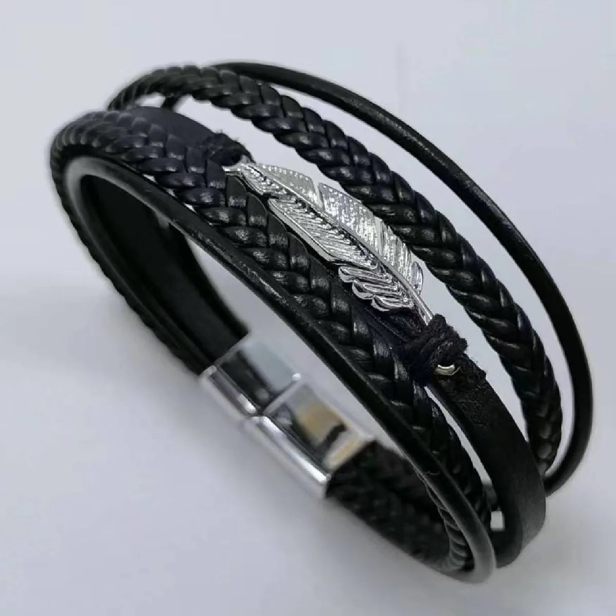 Tree Male Unique Design Trendy Vintage Cuff Men Bracelets PU Leather Bracelets Bangles for Men Jewelry