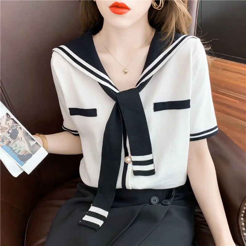 V-Neck Spliced Lace Up