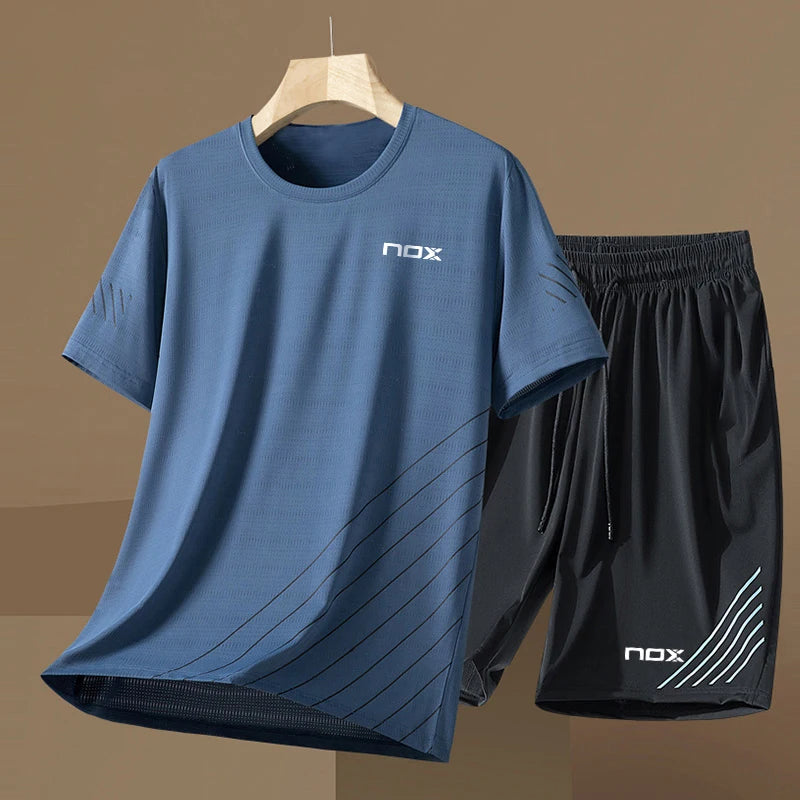 Boutique Sportswear Men's Tennis Sportswear Fitness Short-sleeved Summer Round Neck T-shirt Shorts Men's Suit