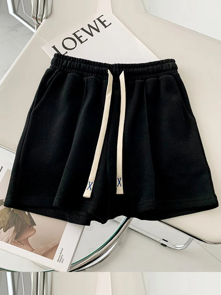 Shorts Women Elasticity Lovely Style Sweet Simple Pure Oversize Trousers