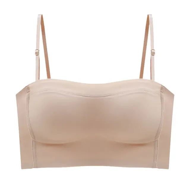 Seamless Women Tube Top Push Up Bandeau Bra Strapless