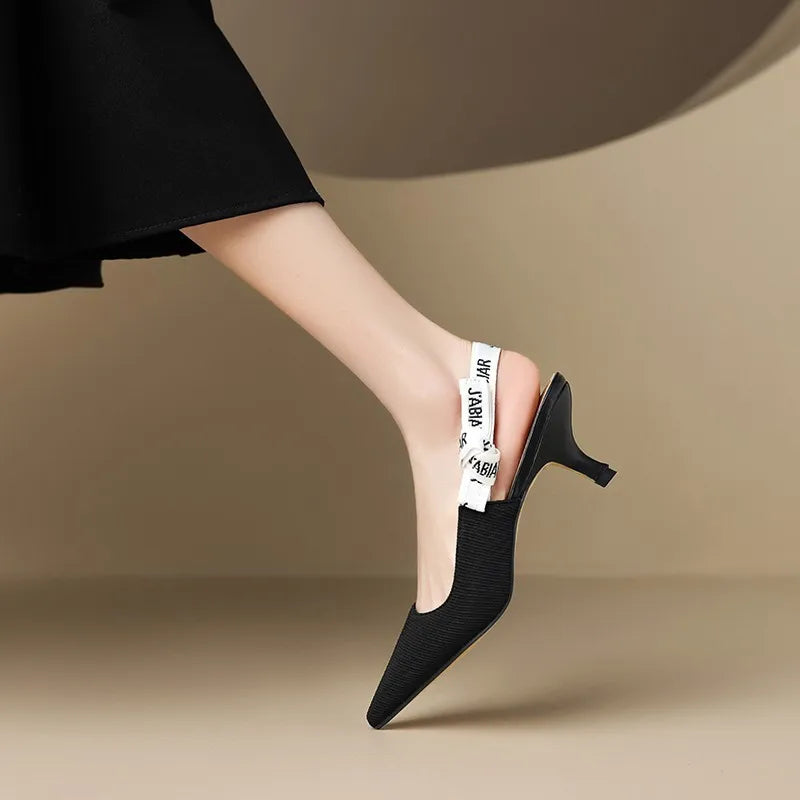 Sexy Pointed Toe Sandals  Slingback Shoes  High Heel Slippers Pumps