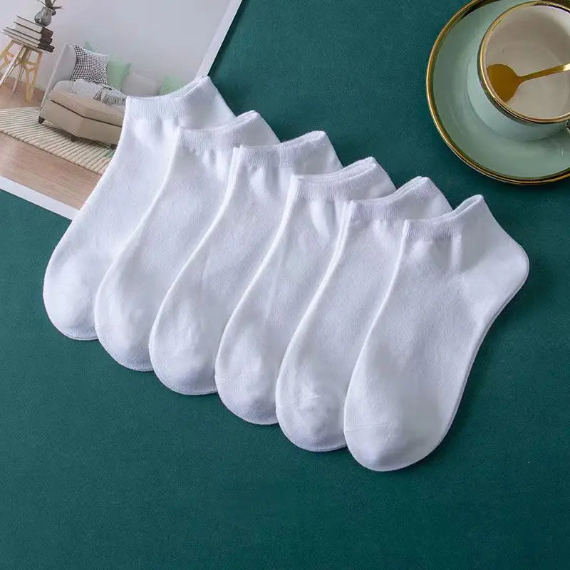 10 pairs/Men's Socks Spring/Summer Thin, Breathable, Soft Polyester Cotton Socks Black Casual Business Ankle Socks Boat Socks