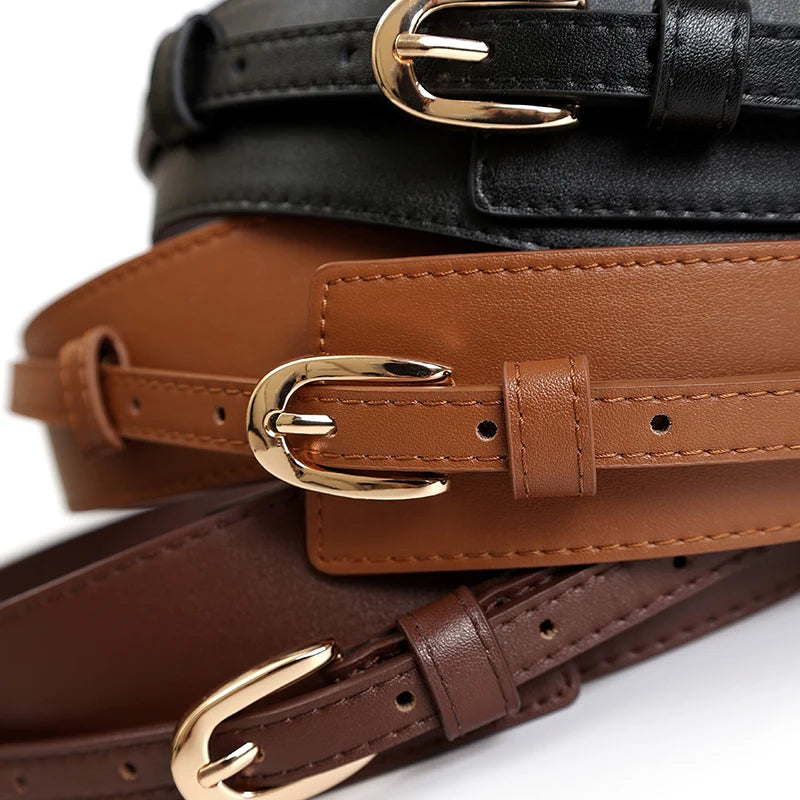 Wide Belt Style Genuine Leather Belt