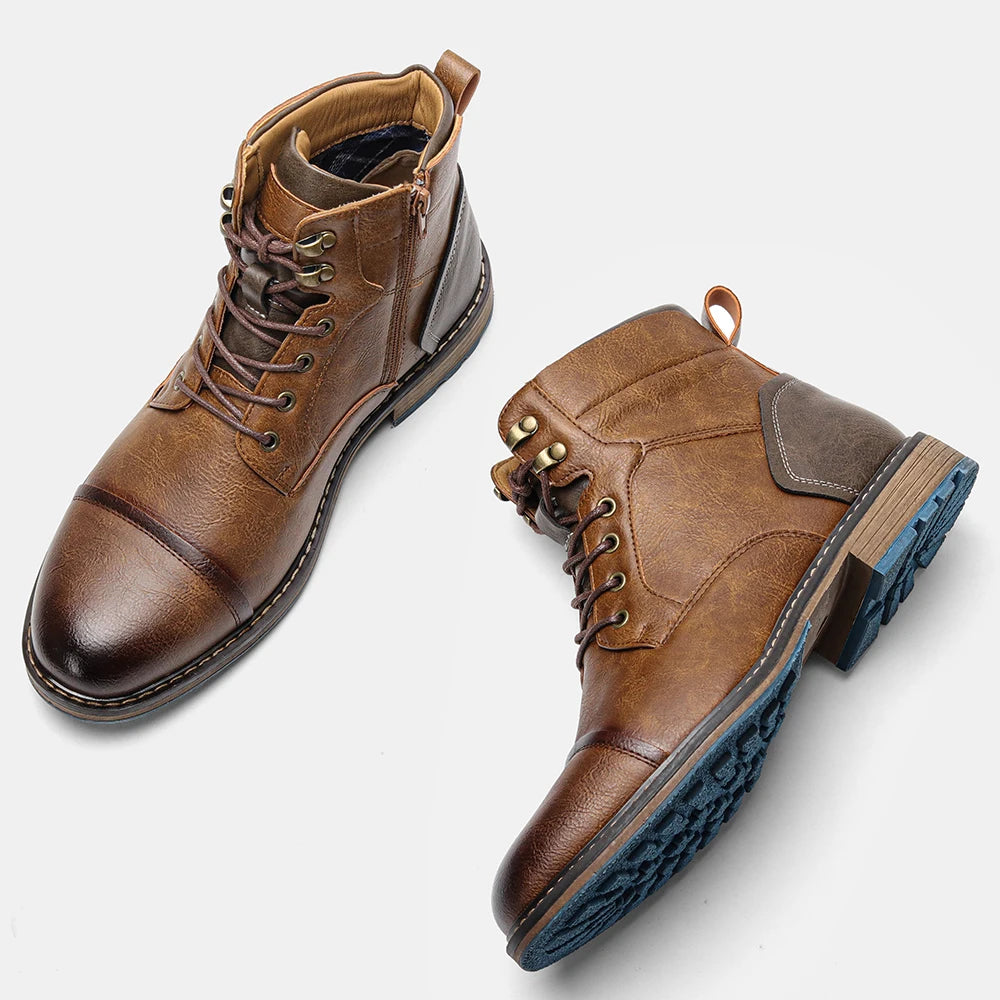 Retro Men Ankle Boots Outdoor Casual Fashion Men Boots