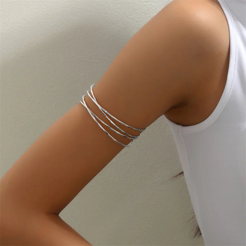 Multilayer Gold Color Cuff Bracelet For Women Style Metal Bracelet  Design  Daily Wear Party Jewelry