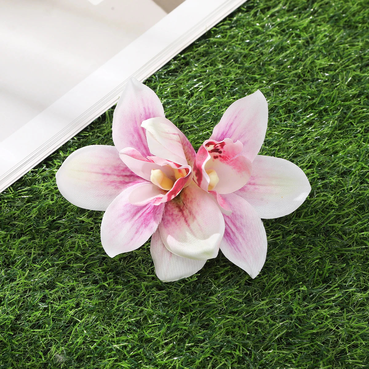 Orchid Flowers Hair Clips Bohemian Small Hairpin Barrette Beach Wedding Flower Women Holiday Hair Clip Hair Accessories