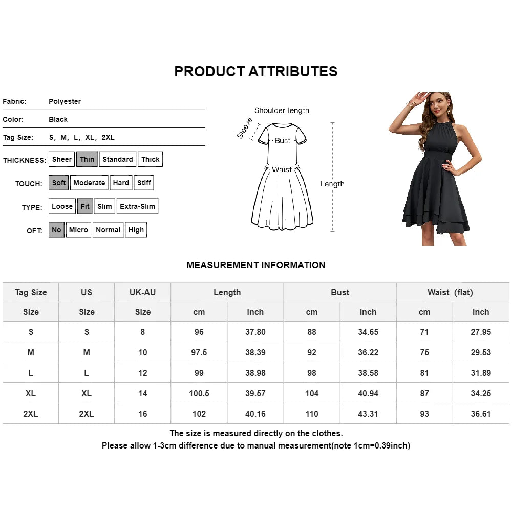 Halter Sleeveless Waist Dress
