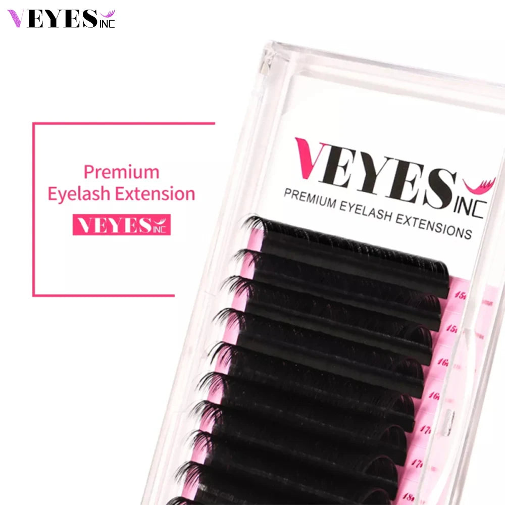 Classic Eyelash Extensions  8-16 Mix Individual Lash Extensions Matte Black Silk Lashes