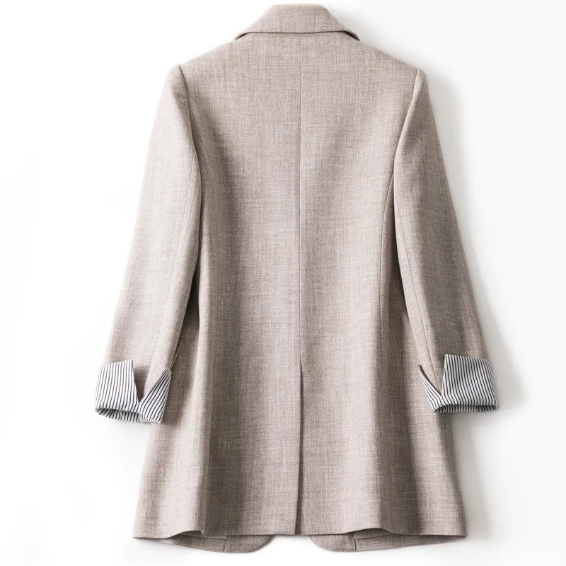 Ladies Long Sleeve Spring Casual Blazer Business Suits Work Office Blazer  Woman Jacket