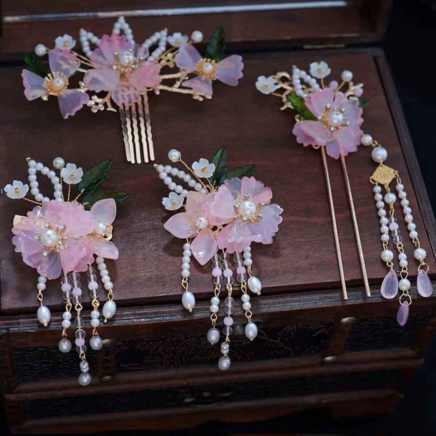 Hair Accessories & Earrings Set Hair Clip Hairpins Hair comb Bridal Headdress Retro Hair Accessories Headwear Gift Earrings