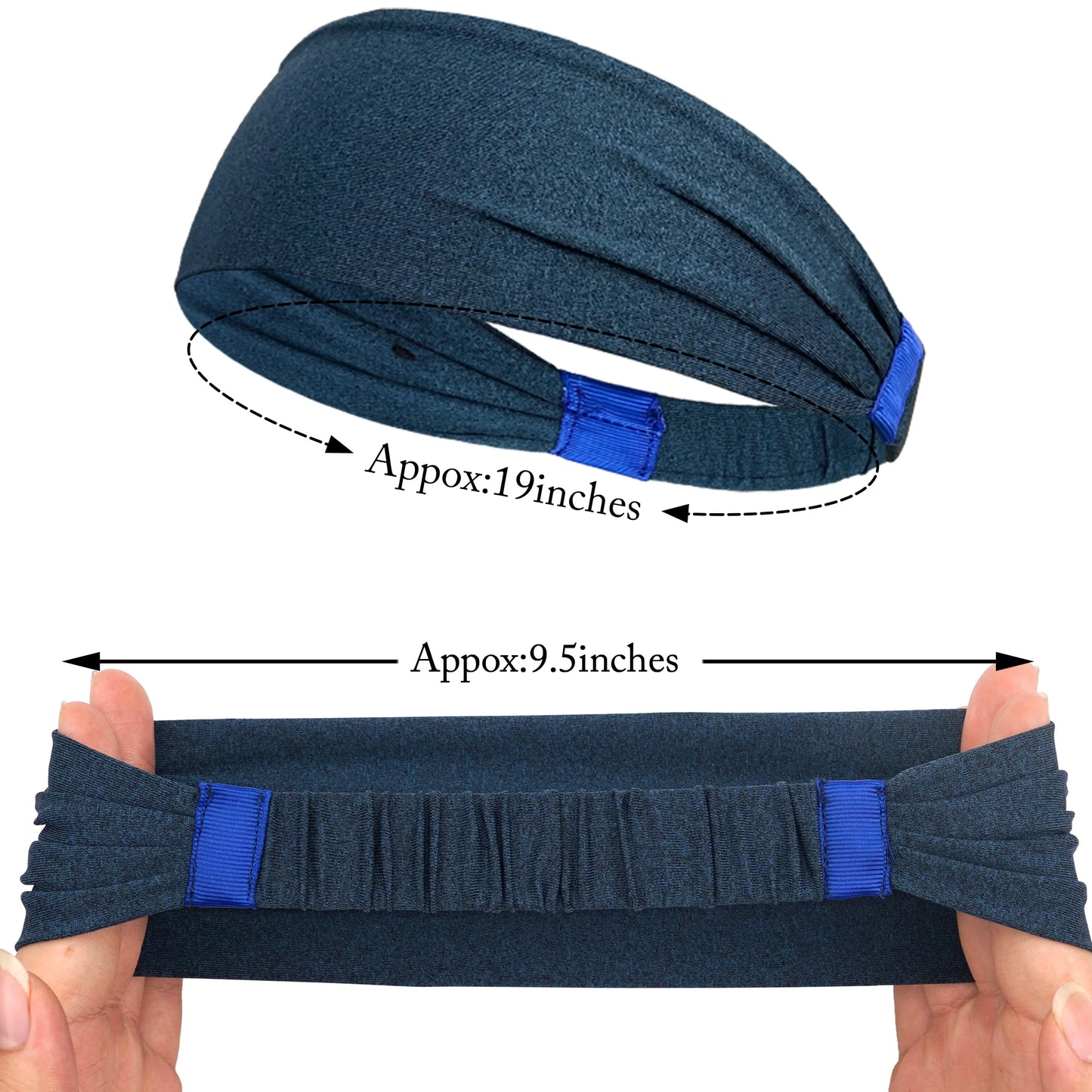 Sports Headbands For Men Women Gym Yoga Sweat Hair Bands Soft Elastic Hairbands Stretch Outdoor Sport Sweatbands