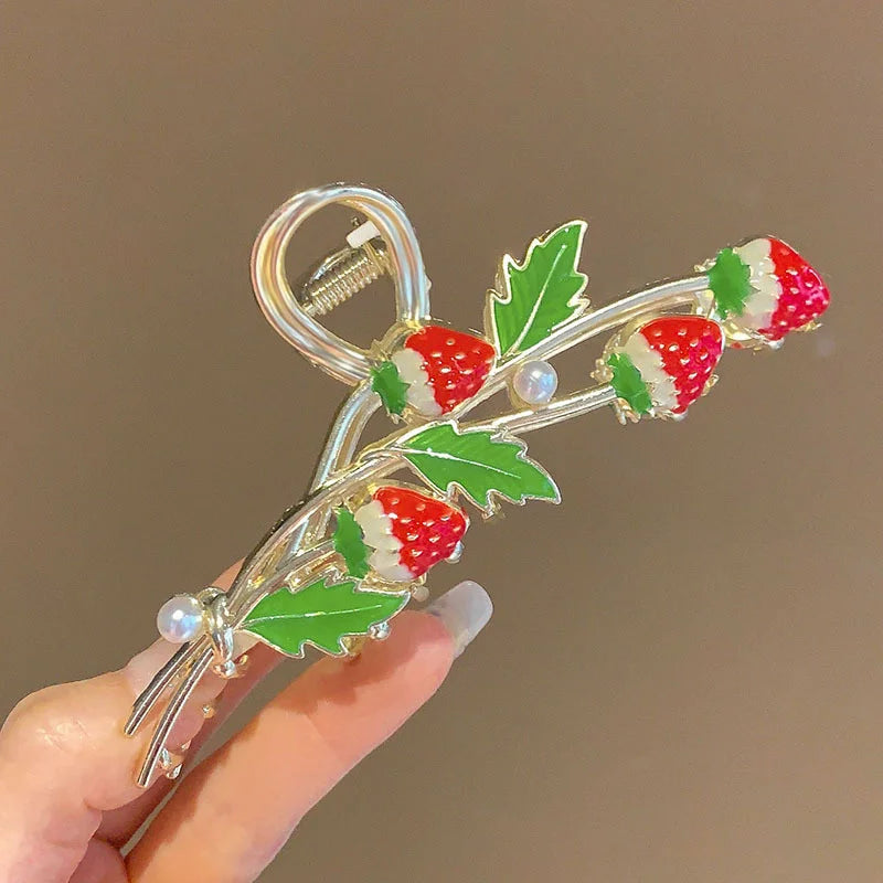Flower Hair Claw Clip Ponytail Grab Hair Clips Shark Clip Woman Hairpins For Girl Hair Accessories Headdress