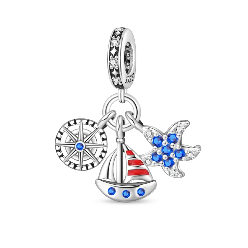 Luminous Ocean Series 925 Silver Turtle Charm Suitable for Pandora Bracelet