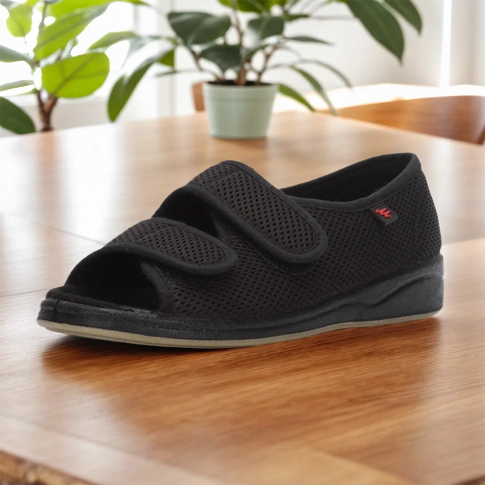 Women Diabetic Sandals Diabetic Shoes Adjustable Open Toe Sandals Breathable Hook and Loop Fastener for Indoor Outdoor