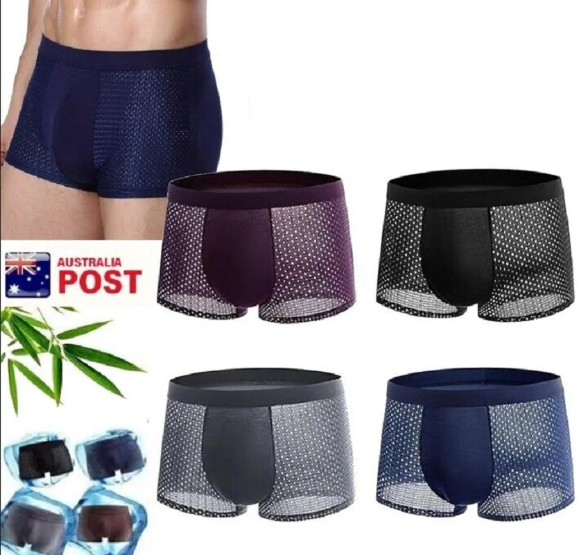 Bamboowear Bamboo Fibre Shorts Men large size Microfiber Fiber Briefs Underwear Compression Stretch plus size