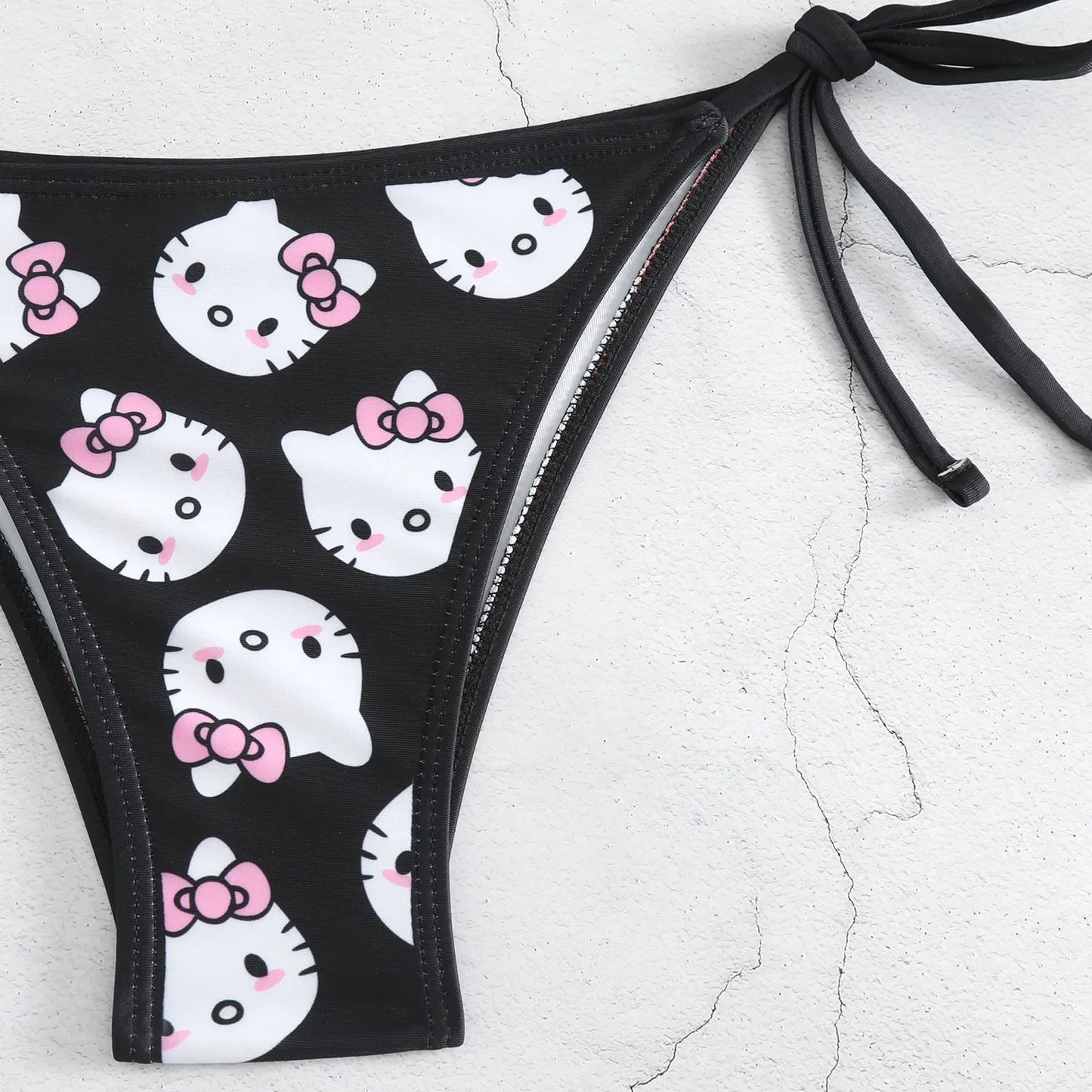 Hello Kitty Bikini Set Swimsuit Beach Strappy Panties Sexy Swimwear