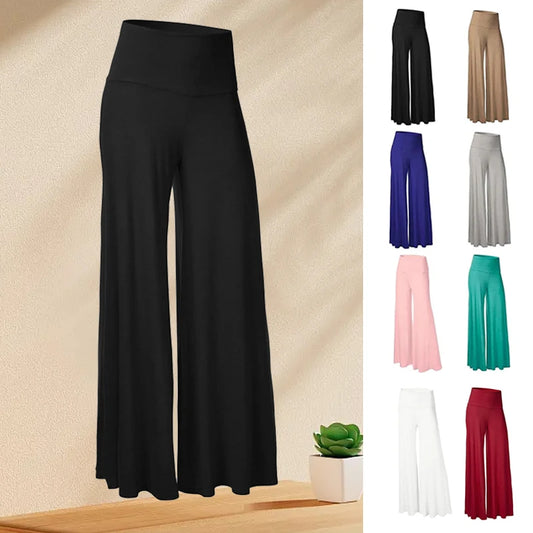 Soft Wide Leg  Thin Stretch High Waist Palazzo Pants