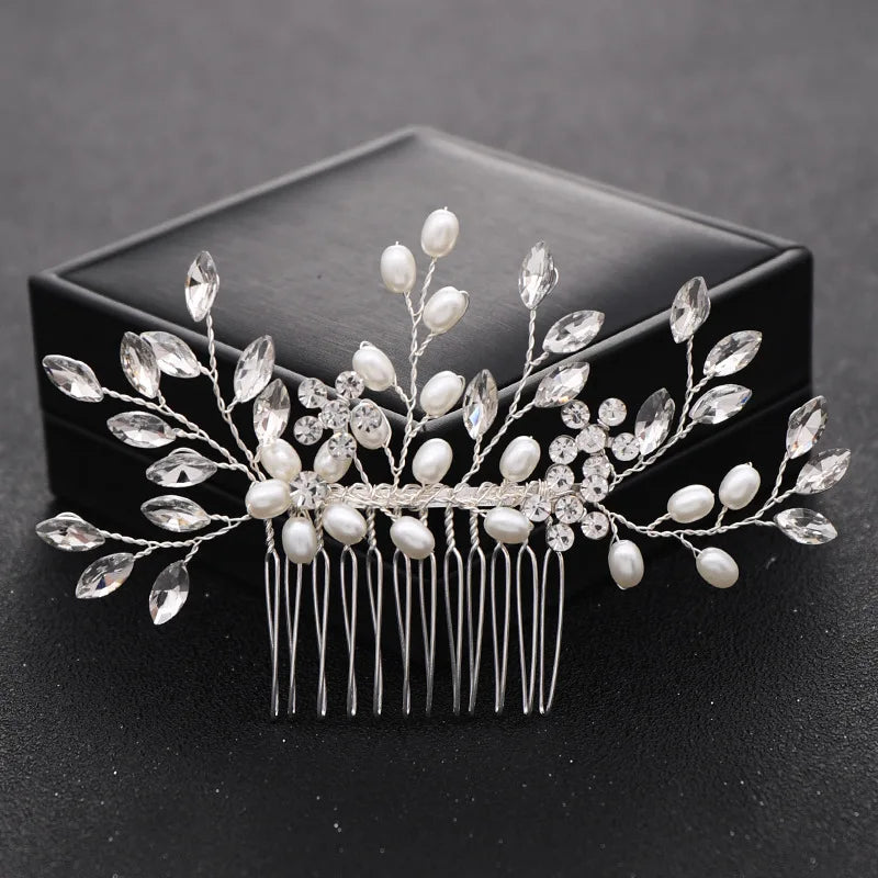 Comb Head Jewelry Bride Hair Clips Headpiece Crystal Women Bridal Hair Accessories Women Hair Ornaments