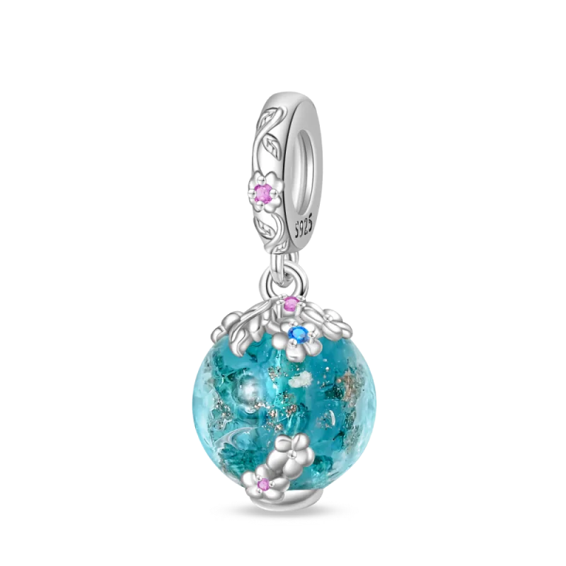 Luminous Ocean Series 925 Silver Turtle Charm Suitable for Pandora Bracelet