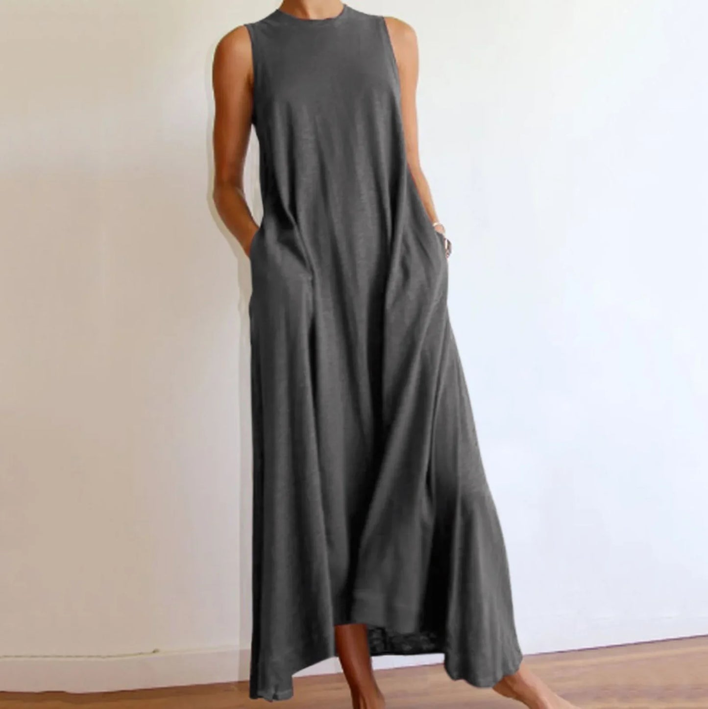 Plus Size Women's Knit Round Neck Dress Large Size  Best Seller Cross-Border