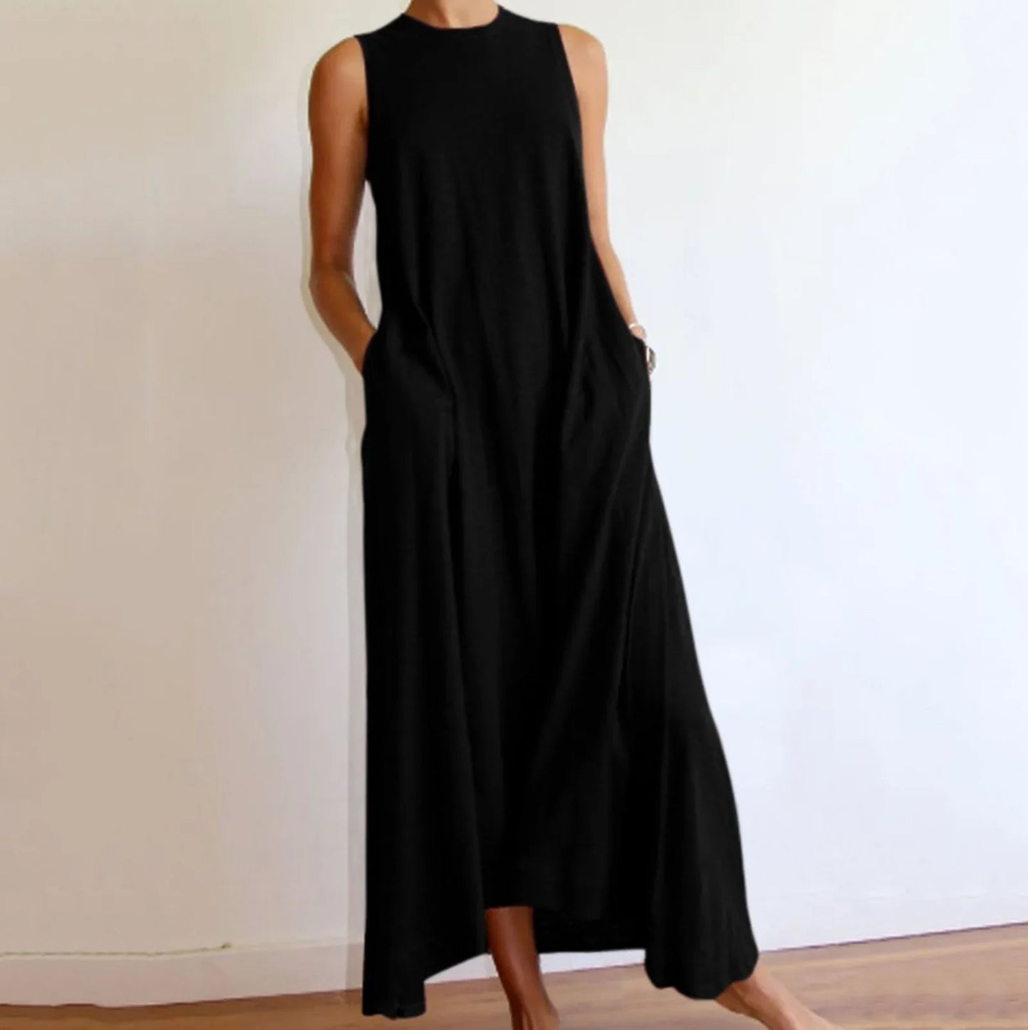 Plus Size Women's Knit Round Neck Dress Large Size  Best Seller Cross-Border